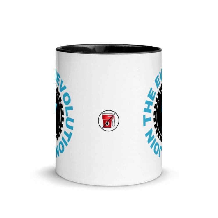 Join The EV Revolution Mug with Black Color Inside And On Handle- Electric Vehicle Mug - Electric Car Mug - by https://ascensionemporium.net